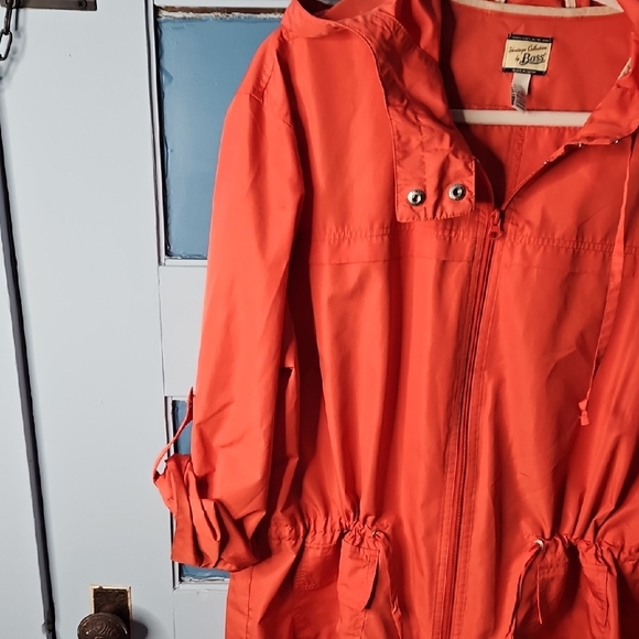 G H Bass Women's Peach Rain Utility Jacket XL - Picture 3 of 9